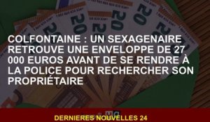 Colfontaine : un sexagénaire trouve une enveloppe de 27 000 euros avant de se rendre à la police pou