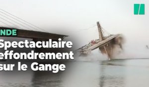 En Inde, la chute spectaculaire d’un pont en construction sur le Gange