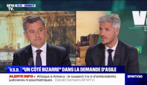 Attaque au couteau à Annecy: "C'est absurde de dire que ça a un lien avec l'Union Européenne", pour le ministre de l'Intérieur, Gérald Darmanin
