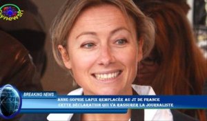 Anne-Sophie Lapix remplacée au JT de France  Cette déclaration qui va rassurer la journaliste