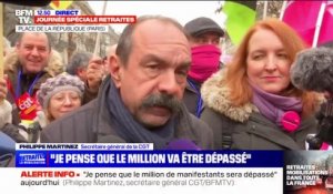 Philippe Martinez sur le nombre de manifestants: "Je pense que le million va être dépassé"