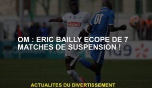 OM: Éric Bailly est condamné à 7 matchs de suspension!