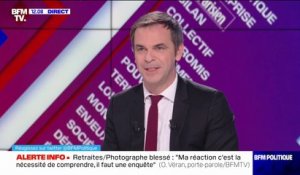 Olivier Véran sur les retraites: "Il y aurait eu 700.000 ou 1,3 million de manifestants, ça ne change pas les choses"