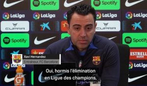 Barcelone - Xavi content de la saison malgré l'élimination en Ligue des champions