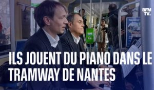 Ces deux pianistes font découvrir la musique classique dans le tramway de Nantes