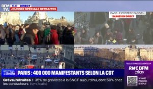 Retraites: 400.000 manifestants à Paris selon la CGT