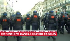 Manifestation contre la réforme des retraites : nouvelles tensions dans le cortège parisien