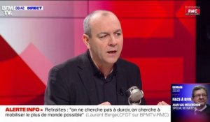 "Il y a un risque que ça dégénère": l'alerte de Laurent Berger sur la suite de la contestation contre les retraites