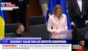 La présidente du Parlement européen à Zelensky: "Nous resterons à vos côtés tant que cela sera nécessaire"