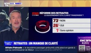 Sondage BFMTV - Retraites: 73% des Français insatisfaits par la clarté et la transparence du gouvernement