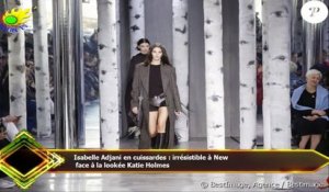 Isabelle Adjani en cuissardes : irrésistible à New  face à la lookée Katie Holmes
