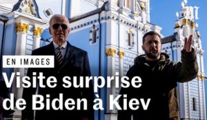 Les images de la visite surprise de Joe Biden à Kiev en Ukraine