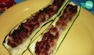 Courgettes farcies aux saucisses