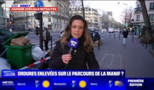 Les ordures enlevées sur le parcours de la manifestation parisienne