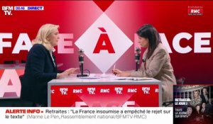 "Ça ne me pose aucun problème": Marine Le Pen dit "chiche" à la menace d'une dissolution de l'Assemblée nationale