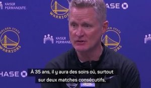 Warriors - Kerr : “Les jambes de Curry pas là ce soir ? A 35 ans, ça arrive”