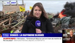 Retraites: la grève dans la raffinerie de Donges en Loire-Atlantique se poursuit