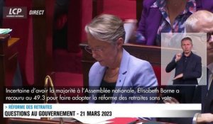 A l'Assemblée Nationale, Sébastien Chenu demande à Elisabeth Borne de démissionner: "Et Monsieur Dussopt, accompagnez-là aussi vers la sortie!"