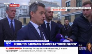 Manifestations contre la réforme des retraites: "Il y a eu exactement 855 interpellations dans toute la France, pour 843 gardes à vue", affirme Gérald Darmanin