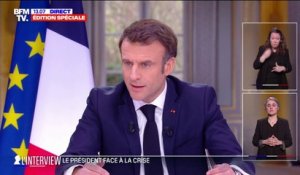 Emmanuel Macron sur la réforme des retraites: "La formule magique, qui est implicitement le projet des oppositions, c'est le déficit"