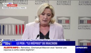 Marine Le Pen: "Le pays ne mérite pas ça"