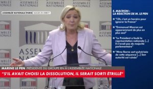 Marine Le Pen : «Il y a de grandes chances qu'Emmanuel Macron procède à un remaniement d'ici quelques semaines»