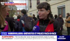 200 personnes, selon la CGT, bloquent un garage de camions poubelles à Aubervilliers