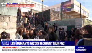 Mobilisation contre la réforme des retraites: la fac de Lettres bloquée à Nice, des altercations entre étudiants