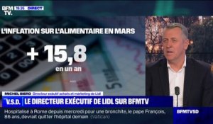 Inflation: selon Michel Biero, directeur exécutif des achats et du marketing chez Lidl, "une baisse va s'amorcer après l'été"