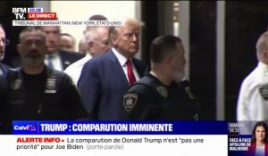 Donald Trump arrive devant le juge