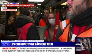 Retraites: action "coup de poing" des cheminots dans la ligne 14 du métro parisien