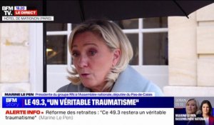 Marine Le Pen: "J'ai alerté la première ministre sur la situation du pays et la colère qu'elle pouvait engendrer"