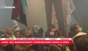 Réforme des retraites : des manifestants s'introduisent dans le siège de LVMH à Paris