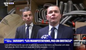 Retraites: les manifestations ne sont pas "un obstacle" selon Olivier Dussopt, ministre du Travail