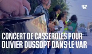 Concert de casseroles pour le ministre du Travail, Olivier Dussopt à La Seyne-sur-Mer