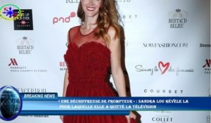 « Une déchiffreuse de prompteur » : Sandra Lou révèle la  pour laquelle elle a quitté la télévision