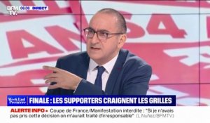 Grilles avec des piques au Stade de France: elles "peuvent s'abaisser en cas de pression majeure et de risque d'écrasement de foule", assure Laurent Nuñez