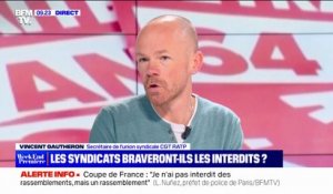Vincent Gautheron (CGT RATP) sur l'interdiction de rassemblement au Stade de France: "L'argumentation de la préfecture est fallacieuse"