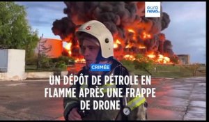 Crimée : incendie dans un dépôt de pétrole à Sébastopol après une attaque de drones