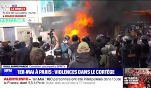 Manifestation du 1er-Mai à Paris: un commerce incendié place de la Nation