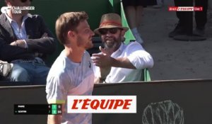 Le point de la journée inscrit par David Goffin contre Benoit Paire - Tennis - Challenger - Aix en Provence