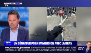 "Un marteau, du béton, des cailloux, des bouts de métal": Jérôme Durain revient sur les projectiles lancés sur les policiers en manifestation