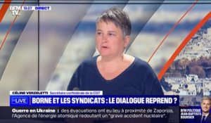 Syndicats à Matignon: "La première des exigences de l'intersyndicale sera le retrait de la réforme des retraites" maintient Céline Verzeletti (CGT)