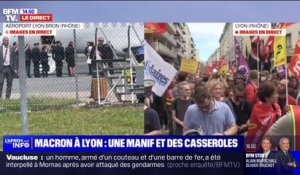 Emmanuel Macron à Lyon pour le 8-Mai: des manifestants, de plus en plus nombreux, se sont élancés dans la rue