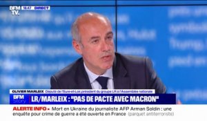 Olivier Marleix (LR): "Nous n'avons rien à voir avec le président de la République, notre projet n'est pas le même, donc il n'y aura pas d'alliance"