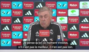 Real Madrid - Ancelotti : "Vinicius ? S'il n'est pas le meilleur du monde, il n'en est pas loin"