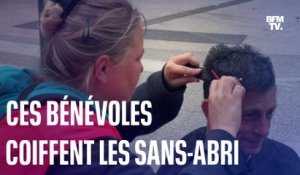 À Lyon, des coiffeurs bénévoles coupent gratuitement les cheveux à des sans-abri
