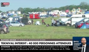 Teknival dans l'Indre - Les fêtards affluent par milliers depuis hier à Villegongis bravant l'interdiction de la préfecture face à des autorités qui semblent impuissantes