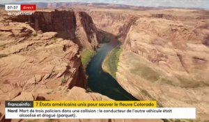 Etats-Unis: Un accord "historique" entre sept Etats de l’Ouest américain concernant la protection du fleuve Colorado, dont le flux s’amenuise alors qu’il approvisionne en eau des dizaines de millions de personnes - VIDEO