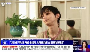Charlotte Arnould, actrice qui accuse Gérard Depardieu de viols: "Je ne vais pas bien mais j'arrive à fonctionner"